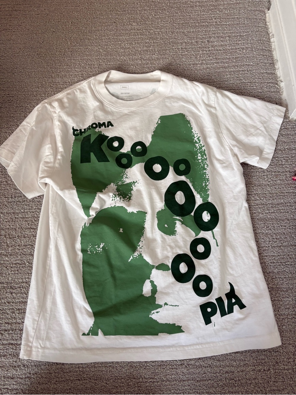 Tyler the Creator White Short Sleeve Tee with Green Graphic Design